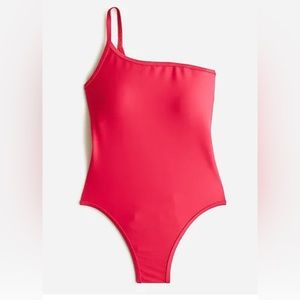 J.Crew One Shoulder Ribbed One Piece Swimsuit
